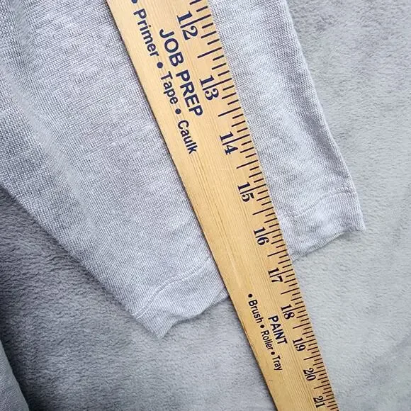 NWT J Jill Love Linen Shirt XL Pintuck Gray Popover Top Lagenlook Cottagecore - Picture 9 of 13